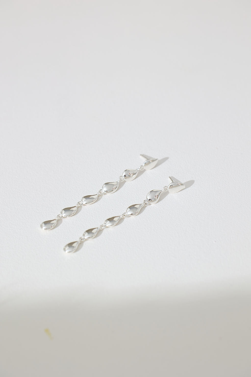 Tear Drop Long Chain Earrings