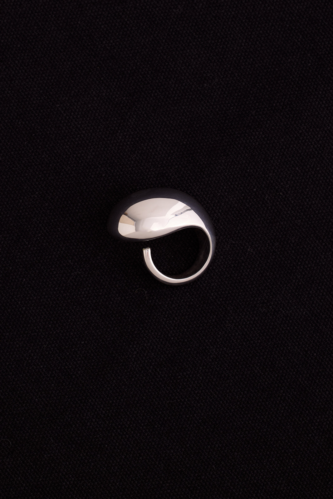 Large Tear Drop Hollow Form Ring