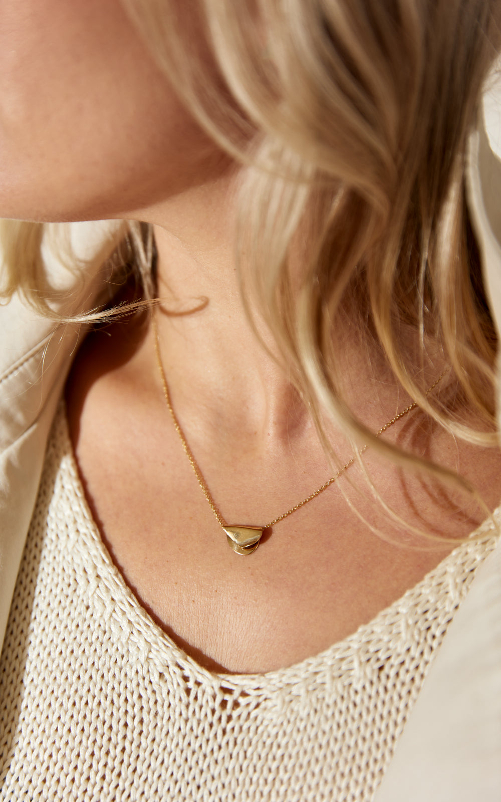 SMALL FOLDED HEART PENDANT