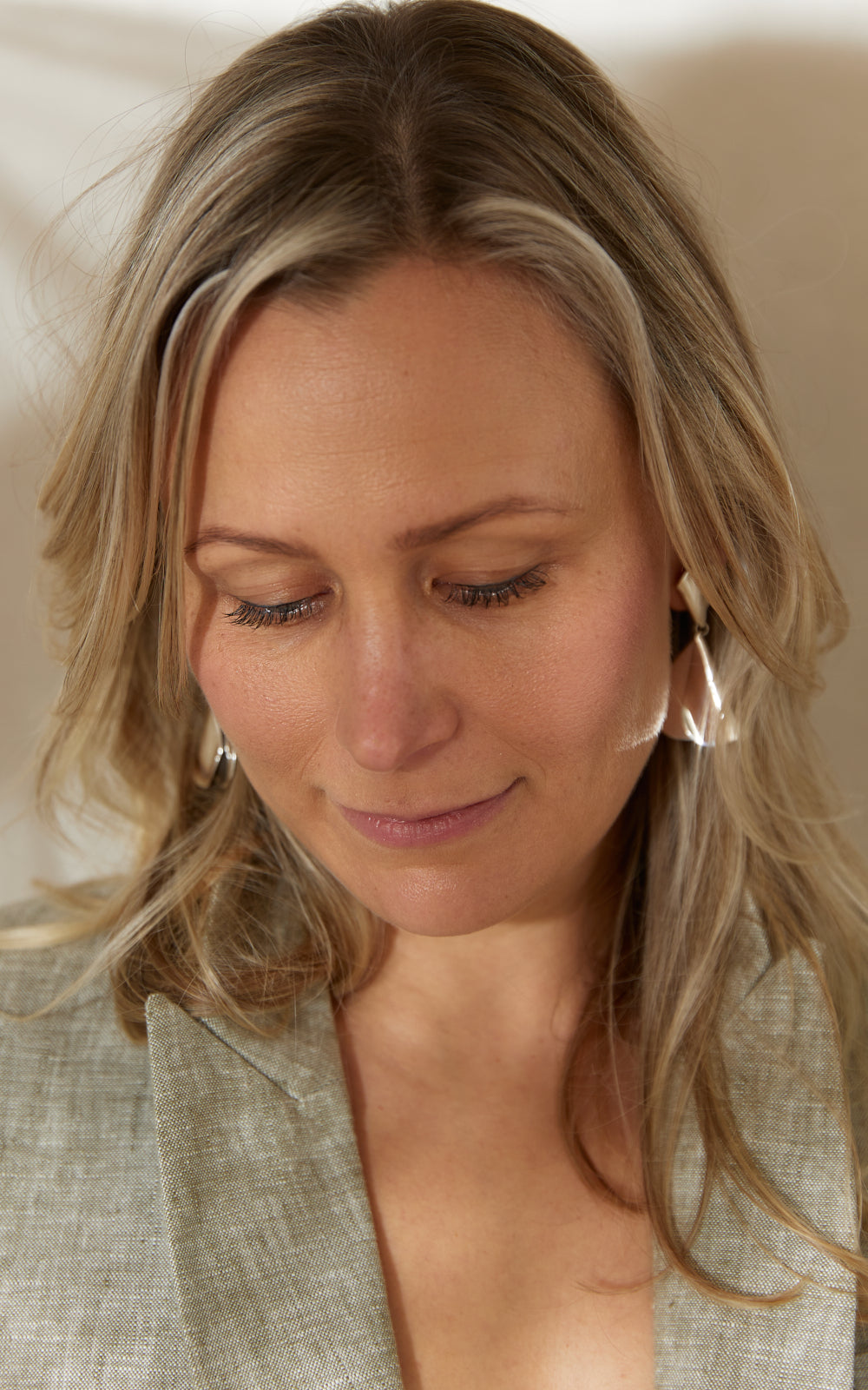 FOLDED HEARTS DROP EARRINGS