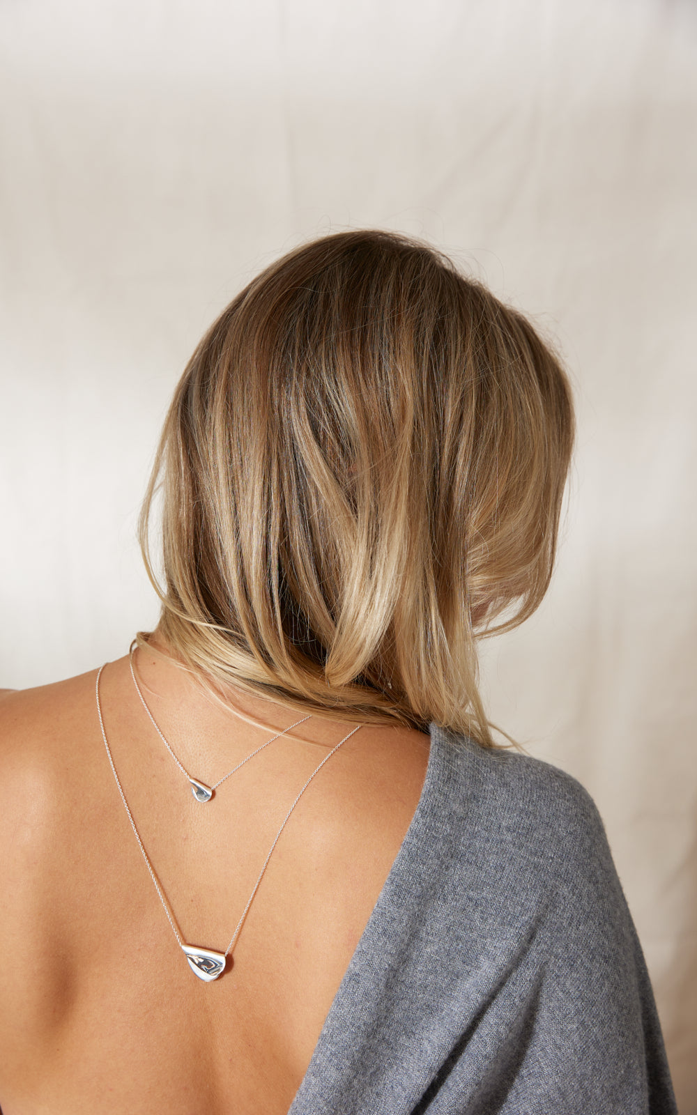 LARGE FOLDED HEARTS PENDANT