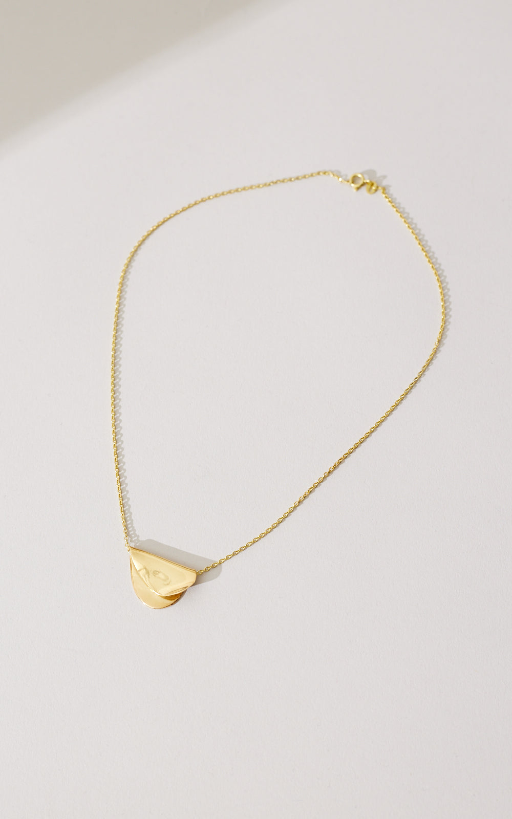 LARGE FOLDED HEARTS PENDANT