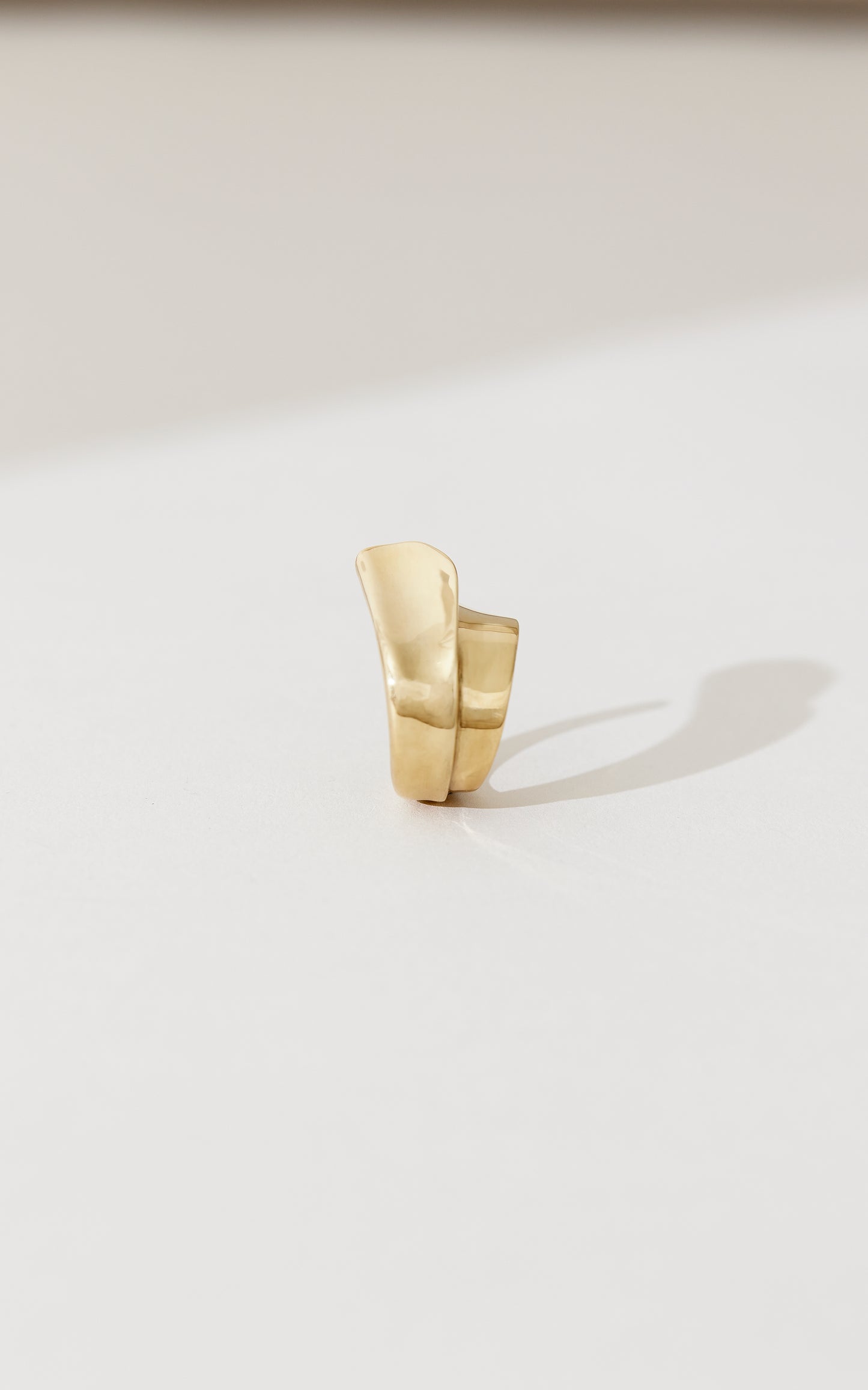 FOLDED HEART RING - GOLD