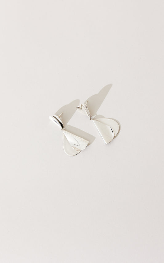 FOLDED HEARTS DROP EARRINGS